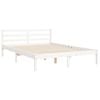 vidaXL Cadre de lit sans matelas blanc 140x200 cm bois massif