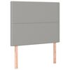 vidaXL Sommier &agrave; lattes de lit avec matelas et LED Gris clair 90x190cm