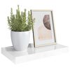vidaXL &Eacute;tag&egrave;re murale flottante Blanc brillant 40x23x3,8 cm MDF