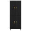 vidaXL Haut Armoire Chêne noir 69,5 x 34 x 180 cm Bois d'ingénierie