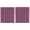 vidaXL Rideaux en voile avec boucles 2 pcs violet 140x140 cm