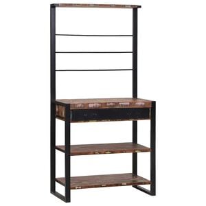 vidaXL &Eacute;tag&egrave;re de cuisine Multicolore et noir 80 x 40 x 160 cm