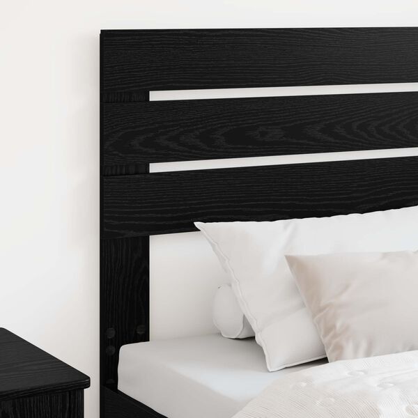 vidaXL T&ecirc;te de lit avec t&ecirc;te de lit Ch&ecirc;ne noir 75 cm Bois d'ing&eacute;nierie