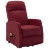 vidaXL Fauteuil de massage Rouge bordeaux Similicuir
