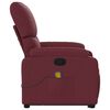 vidaXL Fauteuil inclinable de massage Rouge bordeaux Tissu