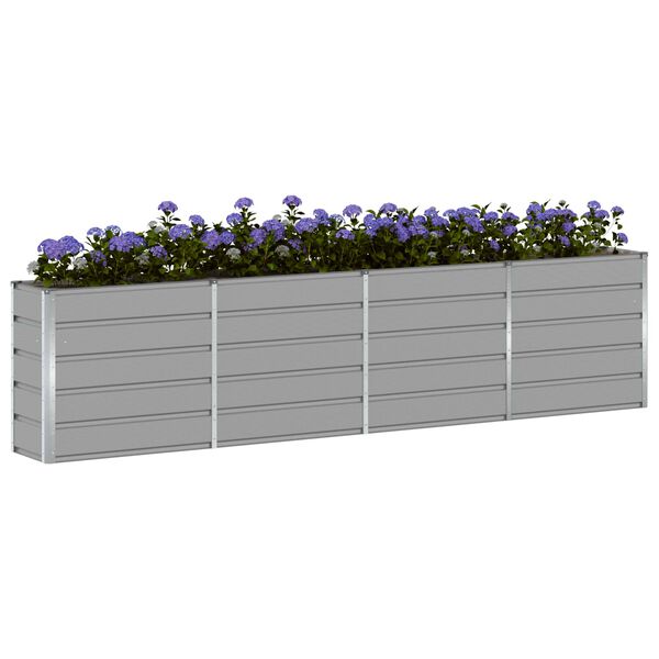 vidaXL Jardini&egrave;re Gris clair 160 x 40 x 75 cm Acier