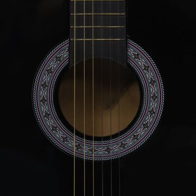 vidaXL Guitare classique de débutants et enfants Noir 3/4 36"
