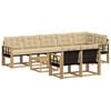 vidaXL Ensemble de canap&eacute;s d'ext&eacute;rieur 9 pc 8 place Blanc et Beige