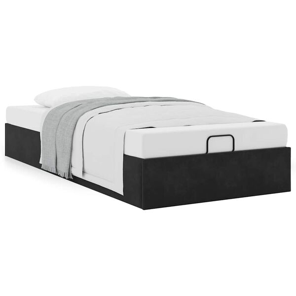 vidaXL Cadre de lit ottoman sans matelas noir 80x200 cm velours