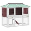 vidaXL Cage double pour animaux Marron Bois
