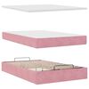 vidaXL Cadre de lit ottoman avec matelas rose 120x200 cm velours