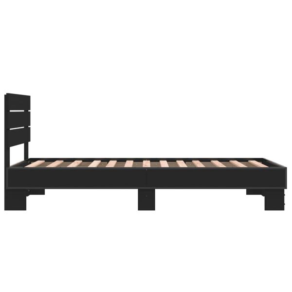 vidaXL Cadre de lit sans matelas noir 90x190 cm