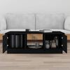vidaXL Table basse Noir 100x50x35 cm Bois massif de pin