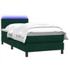 vidaXL Sommier &agrave; lattes de lit et matelas et LED vert fonc&eacute; 80x220 cm velours