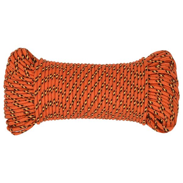 vidaXL Corde de bateau Orange 4 mm 250 m Polypropylène