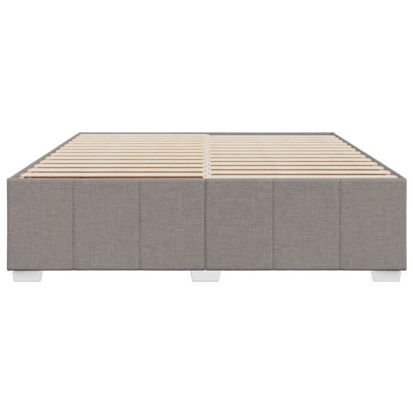 vidaXL Cadre de lit sans matelas taupe 200x200 cm tissu