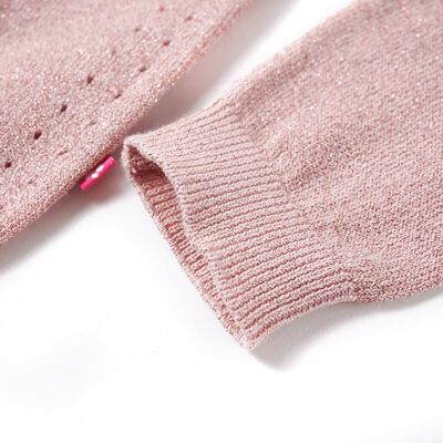 Cardigan pour enfants tricoté rose doux 92