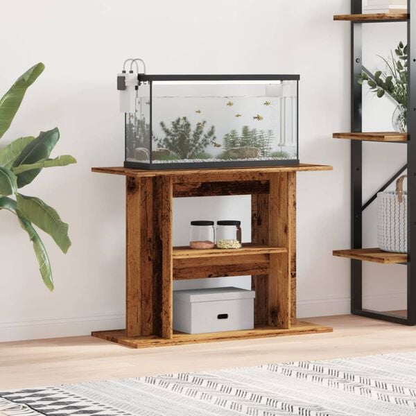 vidaXL Support d'aquarium en bois ancien 80 x 35 x 60 cm Bois d'ing&eacute;nierie