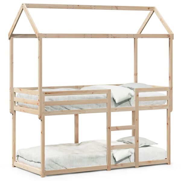 vidaXL Lit superposé sans matelas 90x200 cm bois de pin massif