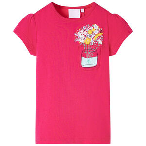 vidaXL T-shirt pour enfants rose vif 116