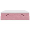 vidaXL Cadre de lit ottoman avec matelas rose 200x200 cm velours