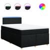 vidaXL Sommier &agrave; lattes de lit avec matelas noir 120x190 cm tissu
