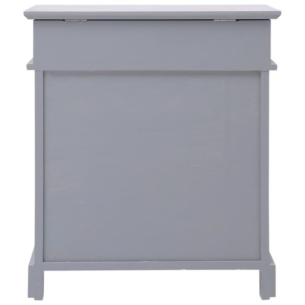 vidaXL Armoire à chaussures Gris 50 x 28 x 58 cm Bois de Paulownia