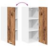 vidaXL Armoire suspendue Bois ancien et Blanc 30 x 31 x 80 cm