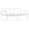 vidaXL Cadre de canapé-lit sans matelas blanc métal 90x200 cm