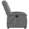 vidaXL Fauteuil inclinable de massage &eacute;lectrique Gris fonc&eacute; Tissu
