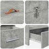 vidaXL Cadre de lit avec rangement avec tiroir Gris béton 160 x 200 cm