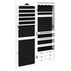 vidaXL Armoire à bijoux avec miroir murale blanc 37,5x10x106 cm