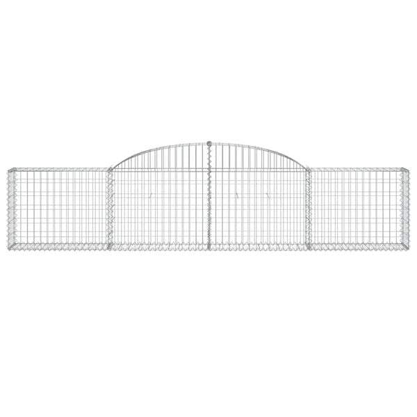 vidaXL Paniers à gabions arqués 11 pcs 300x30x60/80 cm Fer galvanisé