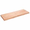 vidaXL Comptoir de salle de bain marron 140x50x(2-6) cm bois traité