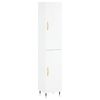 vidaXL Buffet haut Blanc brillant 34,5x34x180 cm Bois d'ing&eacute;nierie