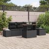 vidaXL Ensemble de salle &agrave; manger pour jardin 6 pcs Noir et Marron