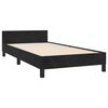 vidaXL Cadre de lit et tête de lit sans matelas noir 90x190 cm velours