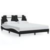 vidaXL Cadre de lit Viana avec LED sans matelas noir et blanc 160x200 cm