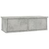 vidaXL &Eacute;tag&egrave;re murale avec tiroirs Gris b&eacute;ton Bois d'ing&eacute;nierie