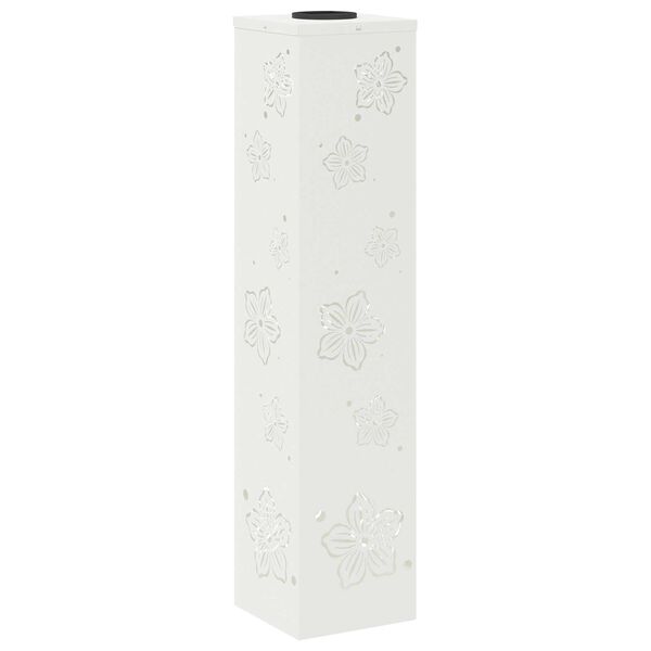 vidaXL Lumi&egrave;re de chemin LED solaire 2 pcs Blanc Acier lamin&eacute; &agrave; froid