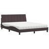 vidaXL Lit avec matelas Hanko marron fonc&eacute; 160x200 cm tissu