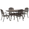 vidaXL Ensemble de salle &agrave; manger pour jardin 5 pcs Blanc Aluminium