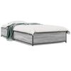 vidaXL Cadre de lit sans matelas sonoma gris 100x200 cm