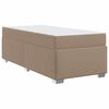 vidaXL Cadre de lit avec matelas Cappuccino 80 x 200 cm tissu