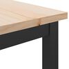 vidaXL table Naturel 100 x 50 x 77 cm Bois d'ing&eacute;nierie et acier