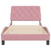 vidaXL Cadre de lit sans matelas rose 100x200 cm velours