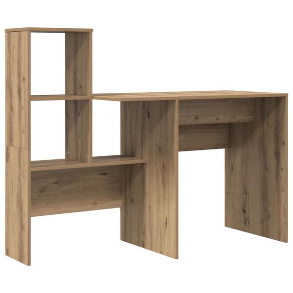 vidaXL Bureau Chêne artisanal 131,5 x 50 x 106,5 cm Bois d'ingénierie
