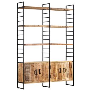 vidaXL Biblioth&egrave;que &agrave; 4 niveaux 124x30x180 cm Bois de manguier brut