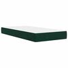 vidaXL Cadre de lit avec matelas Vert fonc&eacute; 90 x 190 cm Velours