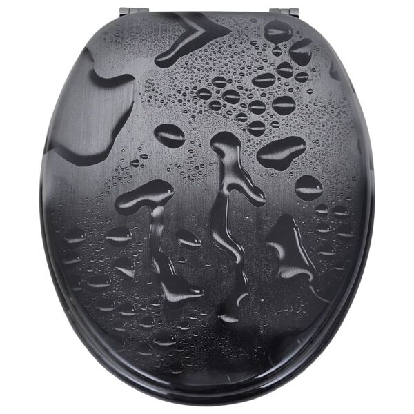 vidaXL Si&egrave;ges de toilette avec couvercles 2 pcs MDF Goutte d'eau